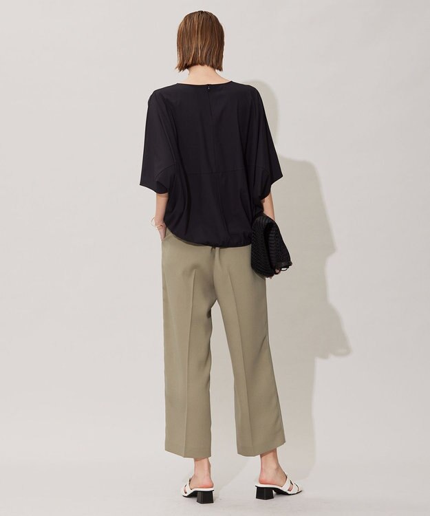 ICB 【接触冷感・UVカット・速乾・洗える】マットスキューバ ドルマンスリーブプルオーバー ブラック系