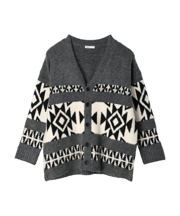 CRAFT STANDARD BOUTIQUE 【男女兼用】オルテガ柄カーディガン Gray