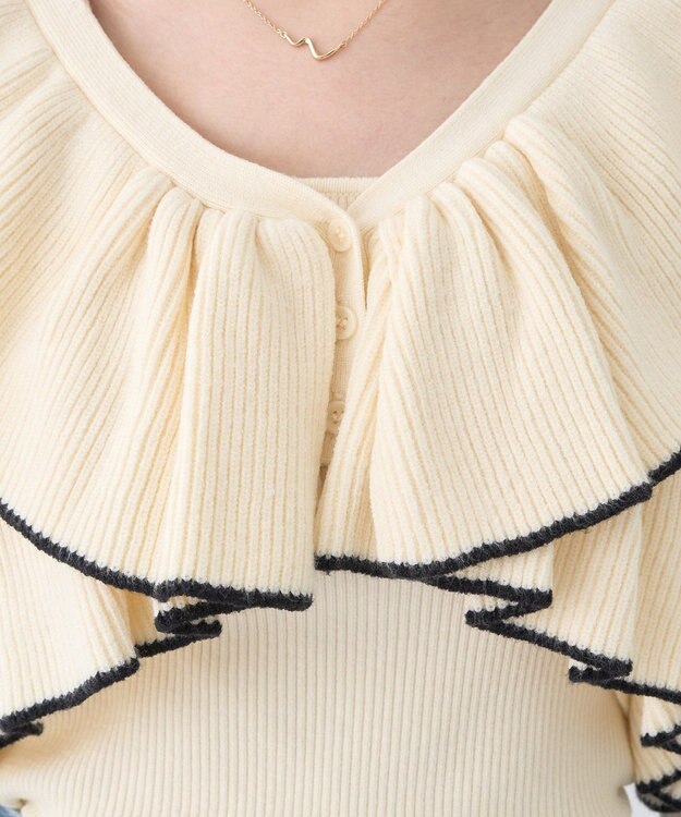 earth music&ecology 【SET ITEM】ラッフルニットボレロアンサンブル Ivory