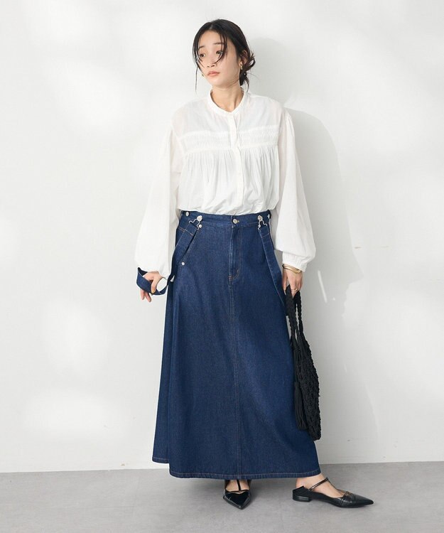 CRAFT STANDARD BOUTIQUE インド綿ピンタックブラウス Off White