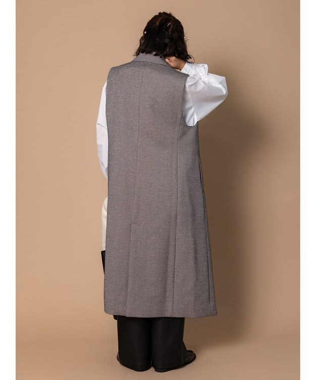 Te chichi 【泉 里香さん着用・Oggi.jp10/23掲載】ツイードロングジレ（セットアップ可） ベージュ