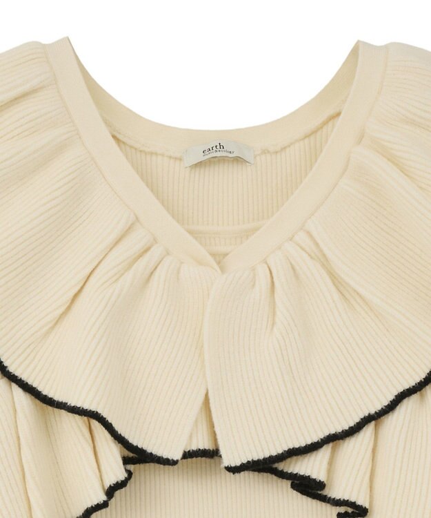 earth music&ecology 【SET ITEM】ラッフルニットボレロアンサンブル Ivory