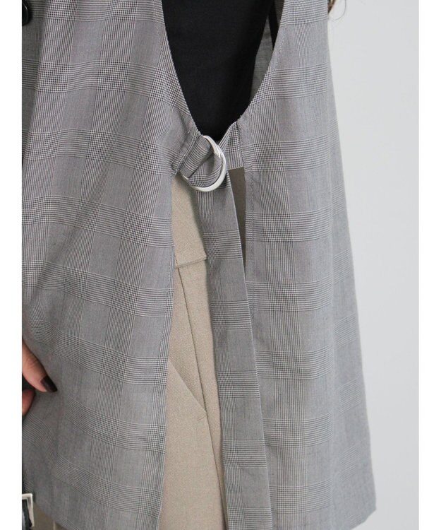 Te chichi サイドオープンライトジレ ブラック