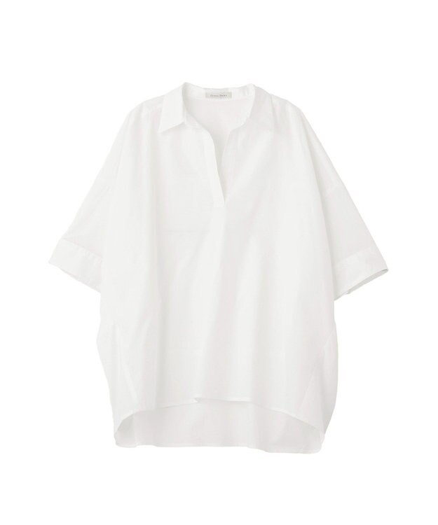 Green Parks ＵＶカットスキッパー半袖シャツ Off White