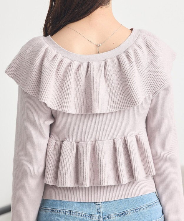 earth music&ecology 【SET ITEM】ラッフルニットボレロアンサンブル Gray