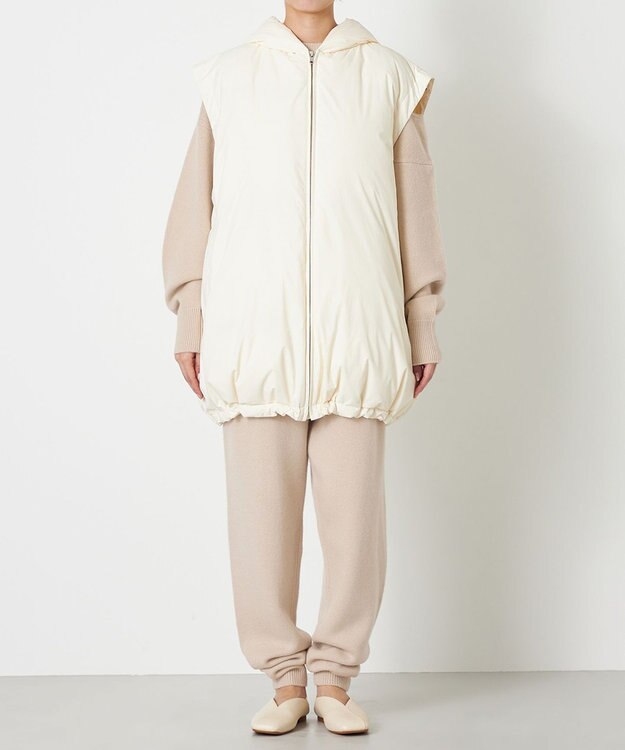 NAVE 【Nave】ナイロンタフタ ダウンコート エクリュ系