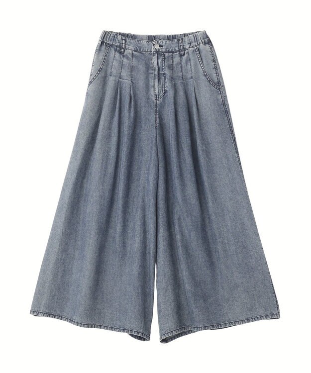 YECCA VECCA バイオ加工ヴィンテージデニムワイドパンツ Indigo