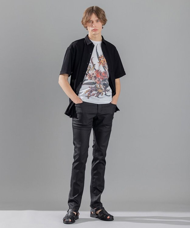 JOSEPH HOMME ピクセルフラワープリント　Ｔシャツ ホワイト系