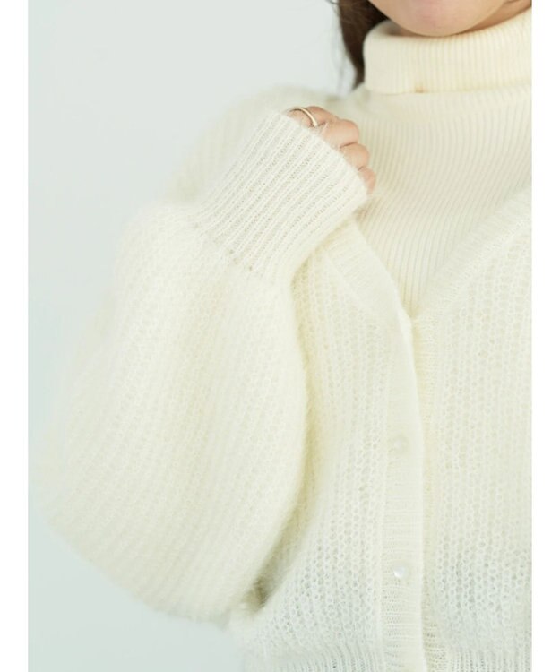 earth music&ecology ねこ毛ライク２ｗａｙボレロ Ivory