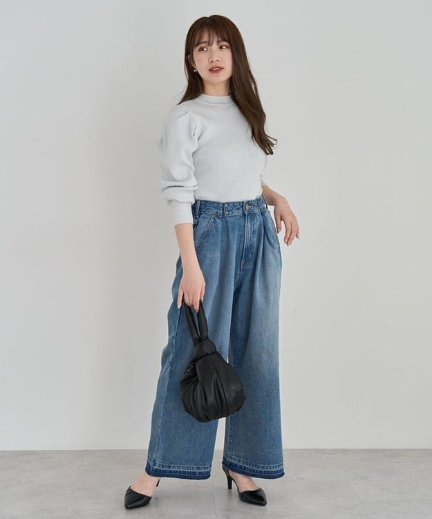 Green Parks ・ｓｗｉｎｇ　ｂｙ　ラメニットパワーショルダー Off White