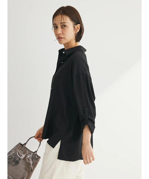 Green Parks ワッシャーシアーシャツ Black