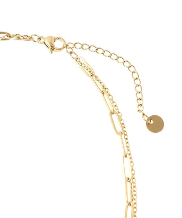 AMERICAN HOLIC ステンレス　ＣＯＩＮ２連ネックレス Gold