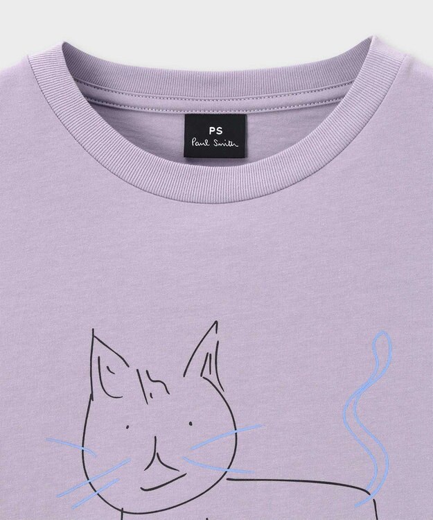 Paul Smith Drawn by Paul Cat Tシャツ ライラック