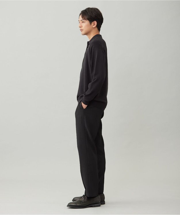 UNFILO MENS 【男女兼用】ソフトサーモ アンチピリングニット ポロ ブラック