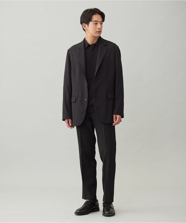 UNFILO MENS 【男女兼用】ソフトサーモ アンチピリングニット ポロ ブラック