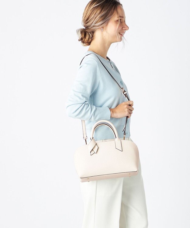LA BAGAGERIE 【maison vert】 【軽量】リボンワイド２WAYショルダー アイボリー