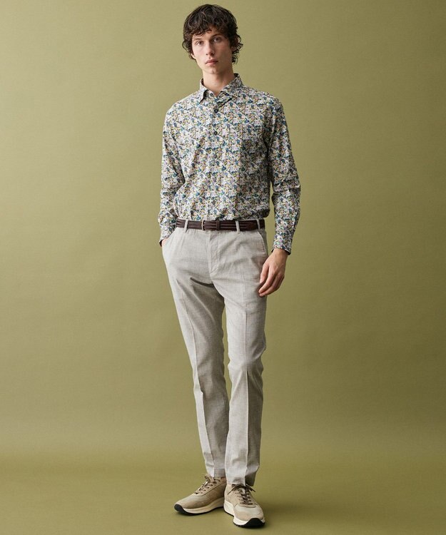 JOSEPH ABBOUD 【ウエストも伸びる!/清涼/ストレッチ】スラブストレッチ パンツ ベージュ系