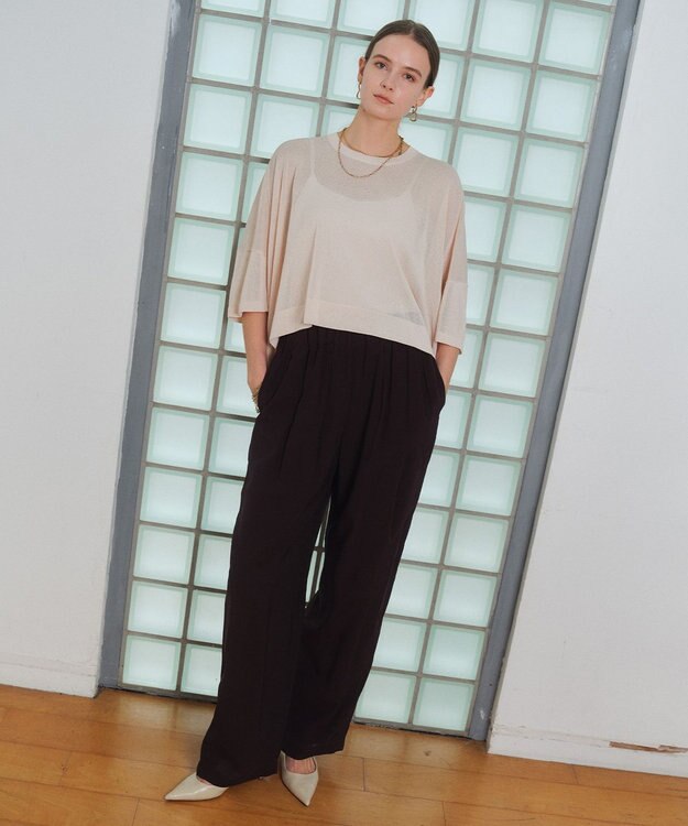 BEIGE， YOOPER / ドライタッチ シアーニット Pink