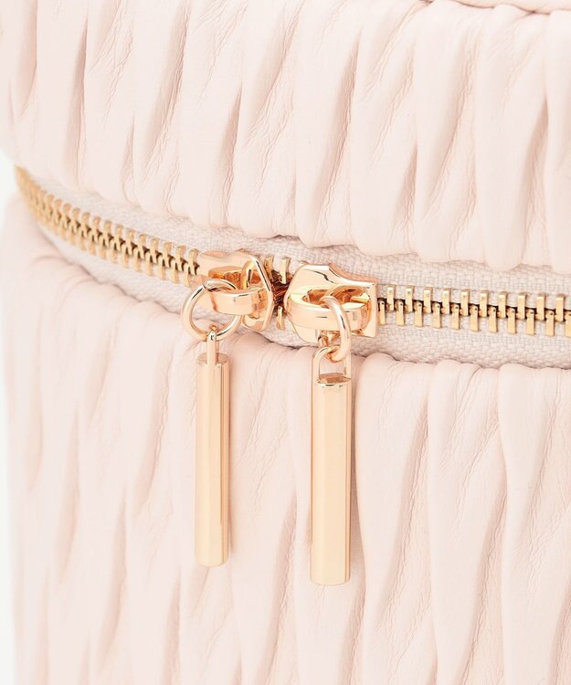 LA BAGAGERIE 【MONICA】ランダムプリーツバニティバッグ アイボリー