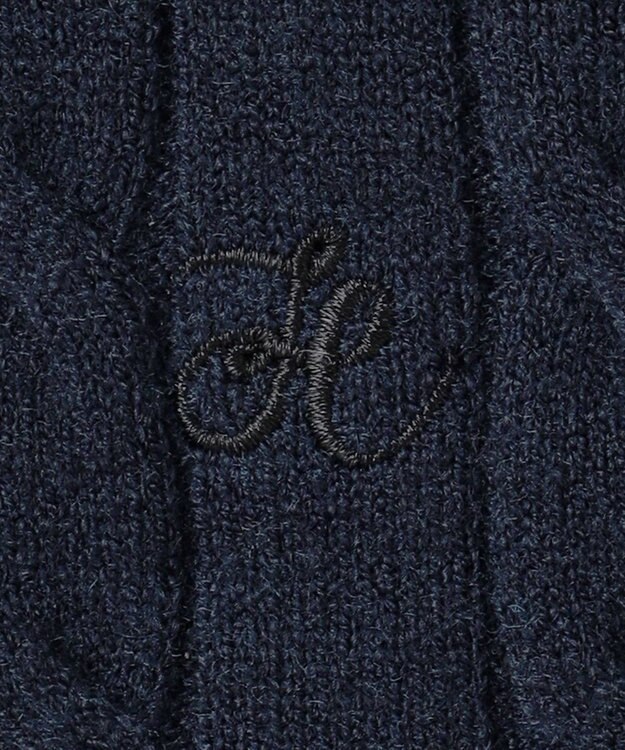 Feroux 【洗える】ケーブル ニット ネイビー系