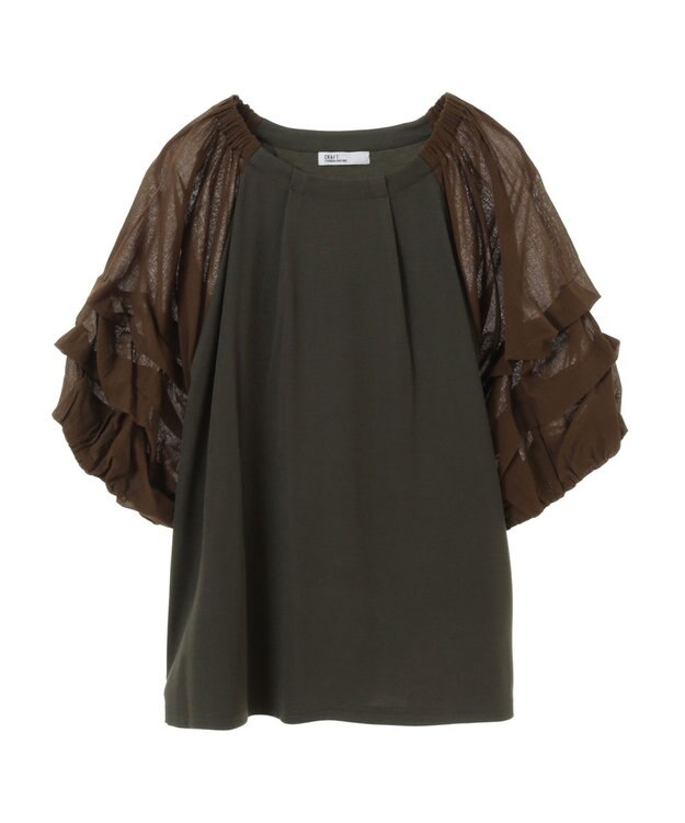 CRAFT STANDARD BOUTIQUE ホイップスリーブブラウス Khaki