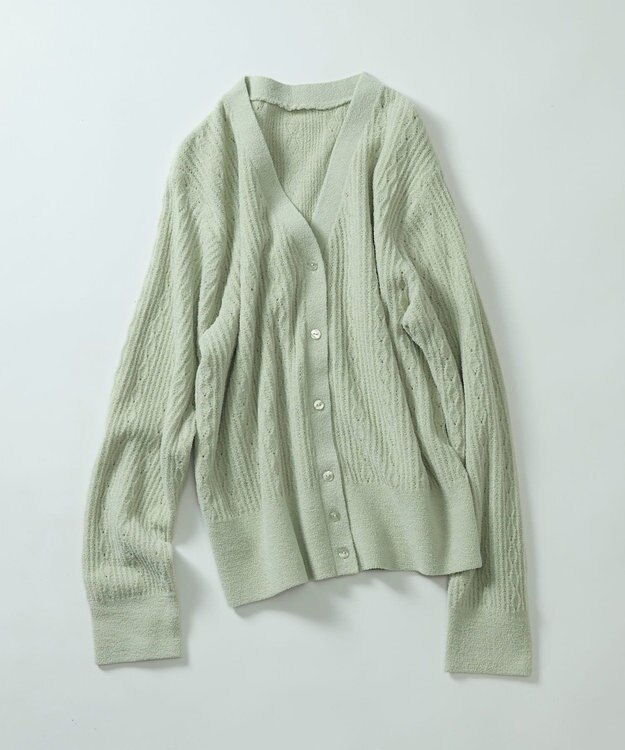 une nana cool とろみ素材がここちよいカーディガン　ｍｏｉ　ｒｏｏｍ（モアルーム） オリーブ