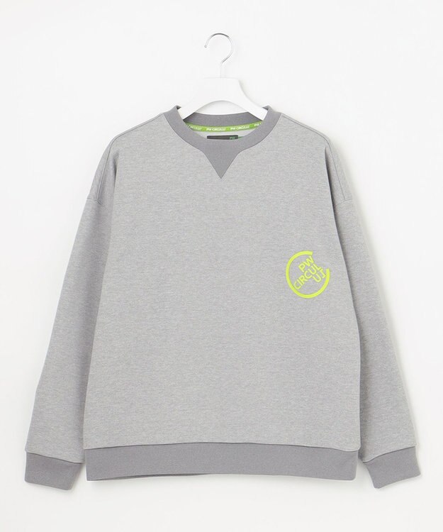 PW CIRCULUS 【MEN】【洗える】ロゴ クルーネック スウェット ライトグレー