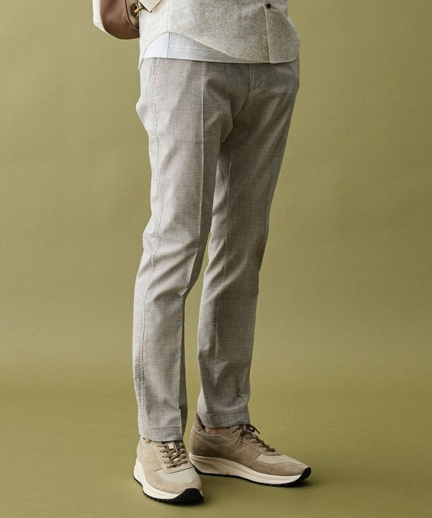 JOSEPH ABBOUD 【ウエストも伸びる!/清涼/ストレッチ】スラブストレッチ パンツ ベージュ系