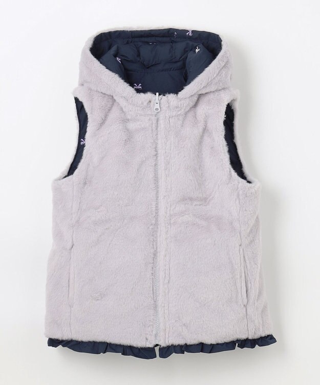 ANY KIDS 中綿リバーシブルベスト ネイビー