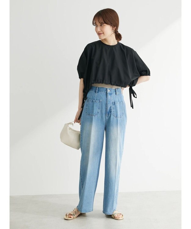 Green Parks ・ＥＬＥＮＣＡＲＥ　ＤＵＥ　デニムワイドパンツ Light Indigo