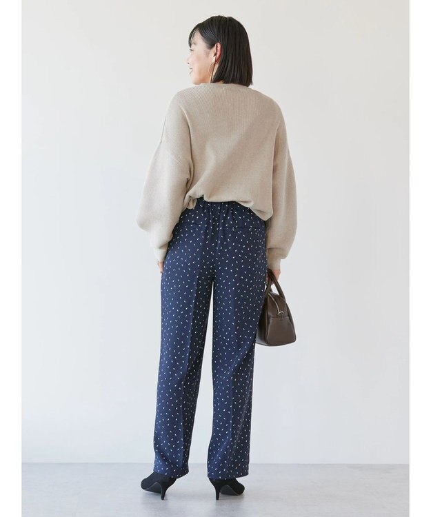 AMERICAN HOLIC 美・美・美アソートプリントストレートパンツ Navy