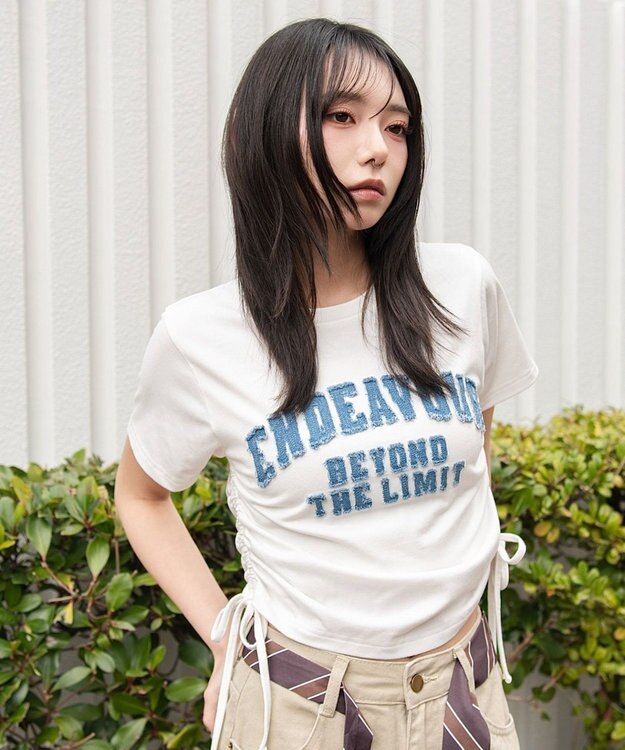WEGO クラフトデザインサイドドロストT 柄2