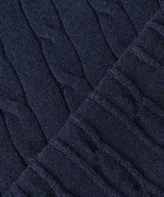 Feroux 【洗える】ケーブル ニット ネイビー系