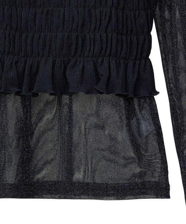 Green Parks ＳＥＴ２点　シャーリングビスチェ＋メッシュインナー Black