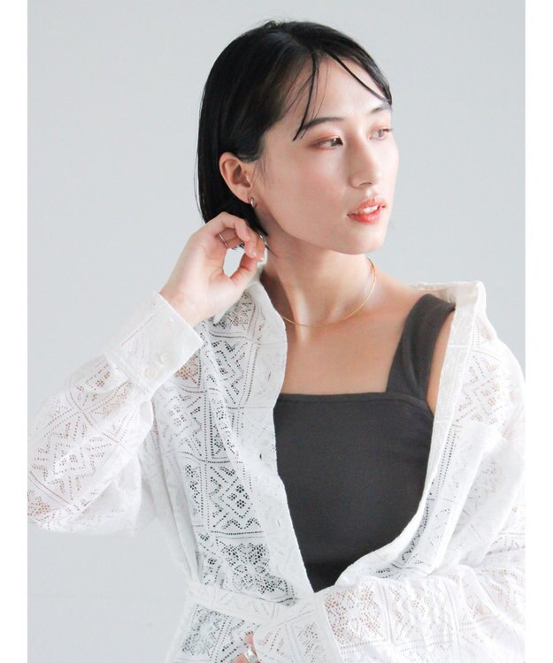 Te chichi テレコスクエアタンクトップ チャコールグレー