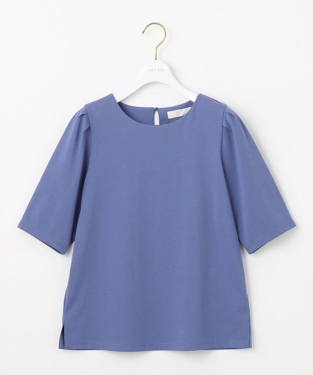 ANY SIS L 【UVカット・接触冷感・撥水・汗ジミ防止】プレーティングジャージー タックスリーブ カットソー ブルー