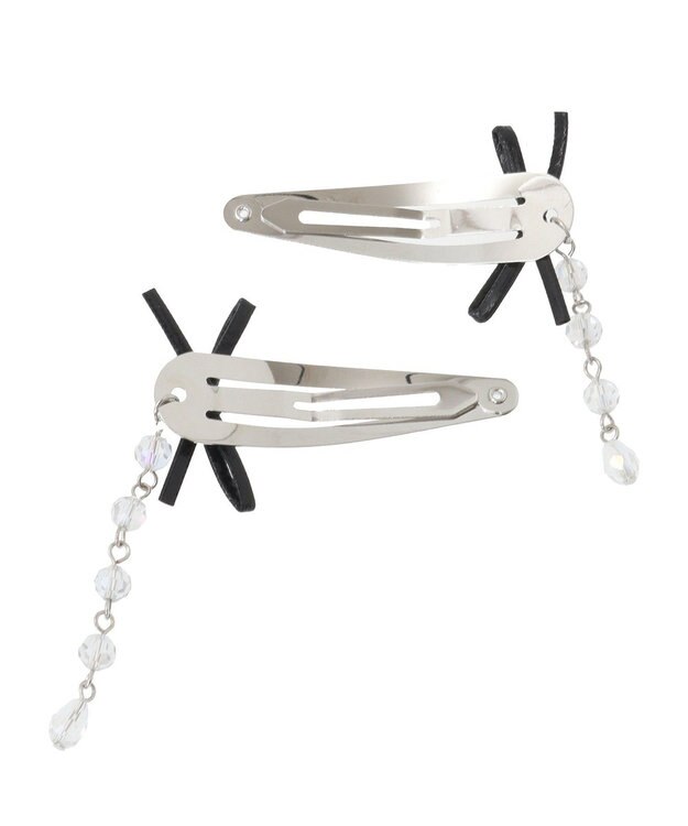 Maison de FLEUR リボンスリーピンセット Black