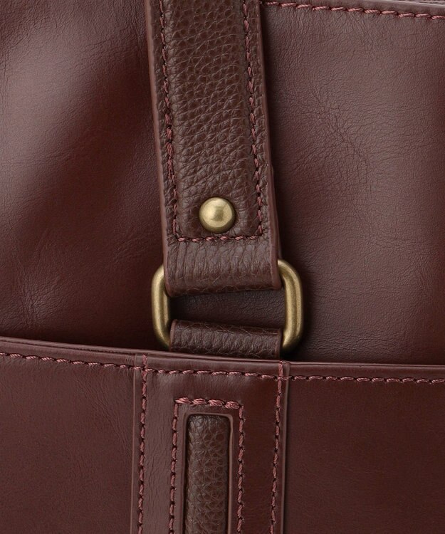 JOSEPH ABBOUD 【JOSEPH ABBOUD 日本上陸30周年・牛革/軽量】オイルドレザートートバッグ ダークブラウン系