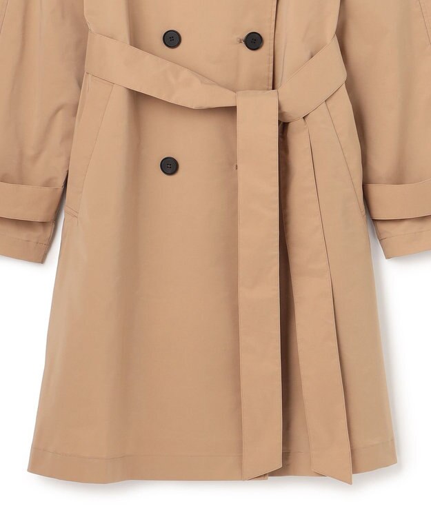 ICB 【2WAY仕様】メモリーストレッチタフタ トレンチコート アプリコットベージュ