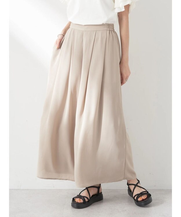 earth music&ecology 選べる丈スカーチョ Beige