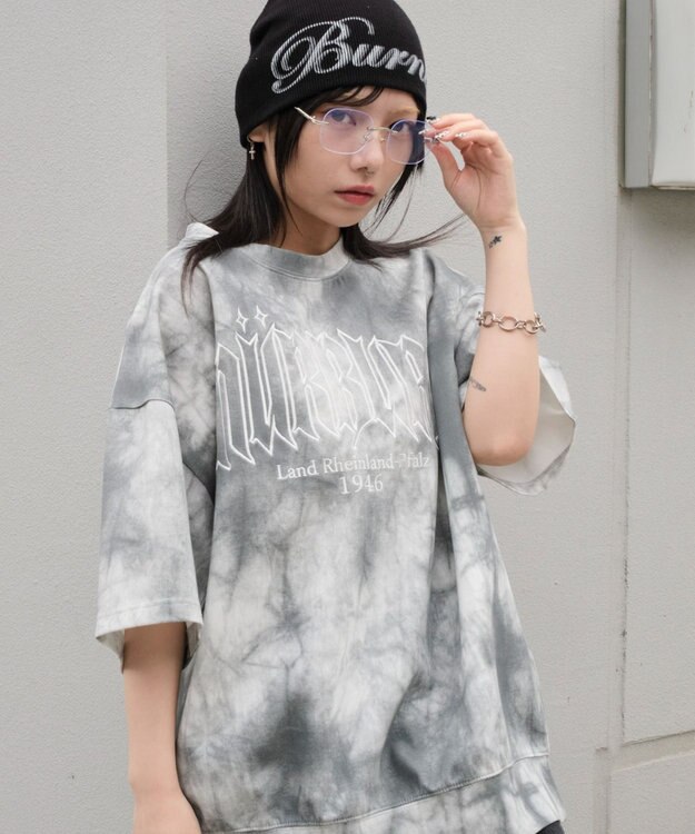 WEGO 【ユニセックス着用ITEM/MLサイズ展開】スノーパターンポンチT（SS） グレー