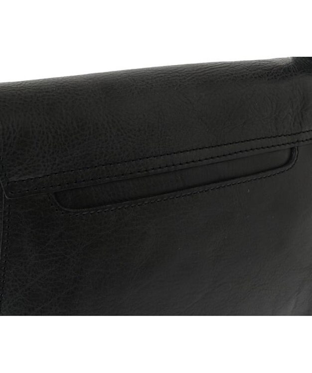 genten クオイオ ルウィド かぶせ付きショルダーバッグ ダークグレー