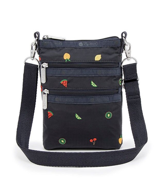 LeSportsac 3 ZIP CROSSBODY/ミックスドフルーツエンブロイダリー ミックスドフルーツエンブロイダリー