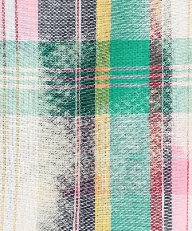 J.PRESS MEN 【J.PRESS ORIGINALS】India Madras Discharge Print Pullover Shirt / Baggy Fit オレンジ系3