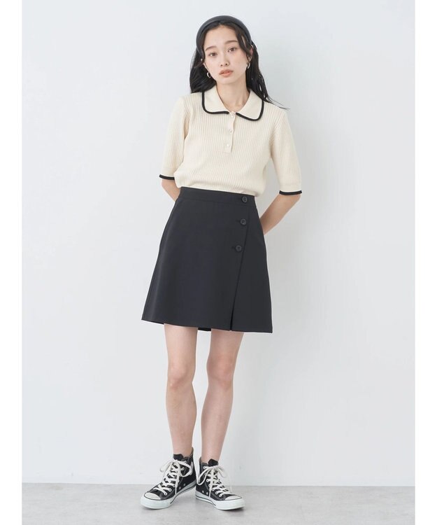 earth music&ecology ハイショクポロニット Ivory