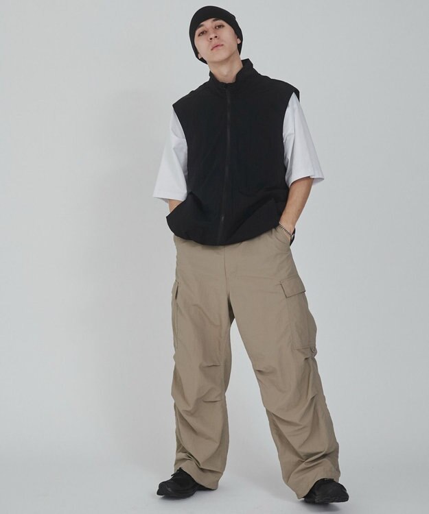 WEGO ナイロンベスト ブラック