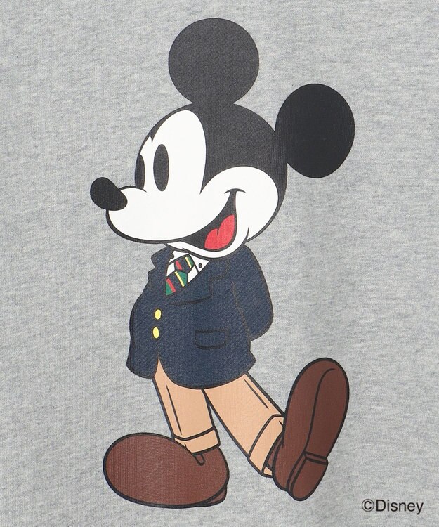 J.PRESS MEN 【DISNEY COLLECTION】【UNISEX】イラスト スウェットシャツ / ミッキーマウス ライトグレー系