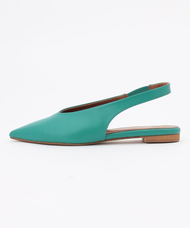 自由区 ワイドストラップ サンダル ターコイズ