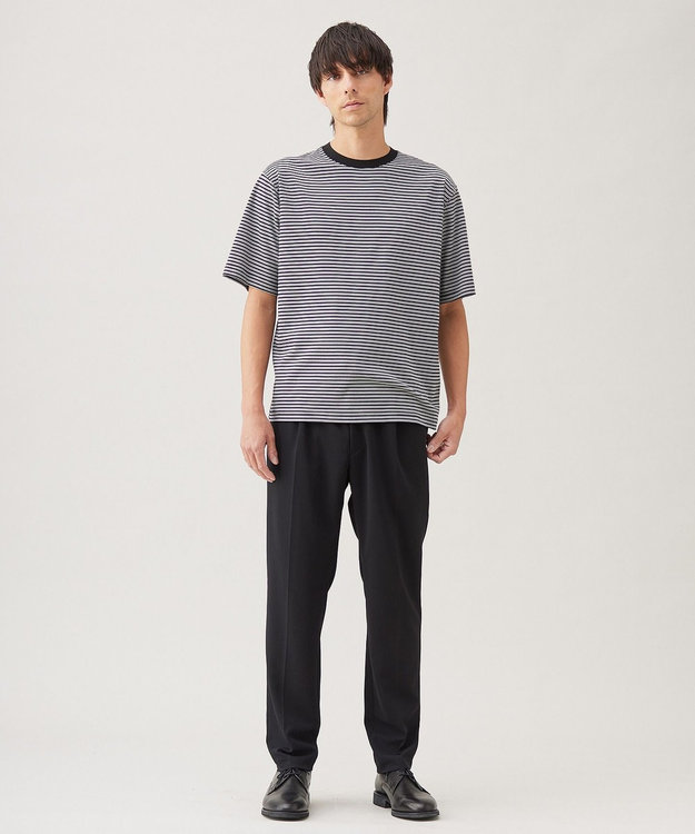 UNFILO MENS 【OCEANS 雑誌・web 掲載】スマート ストレッチ TEE【男女兼用/ギフトにもおすすめ】 ブラックボーダー