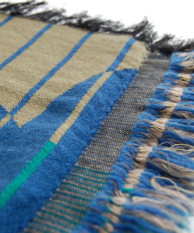 POLS Breeze モヒカンウールストール ブルー